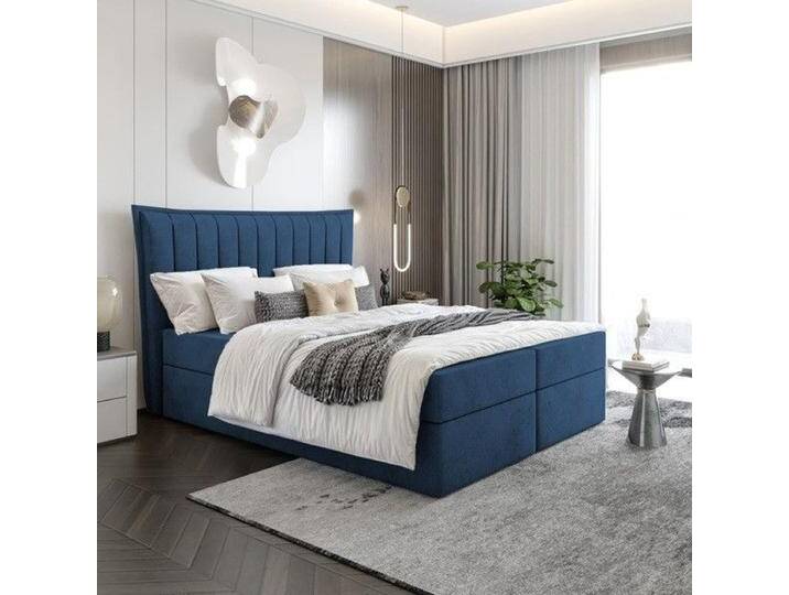 Boxspringbett Bett Doppelbett LUNA mit Bonell-Matratze + 2 Bettkästen , H3 von hood.de