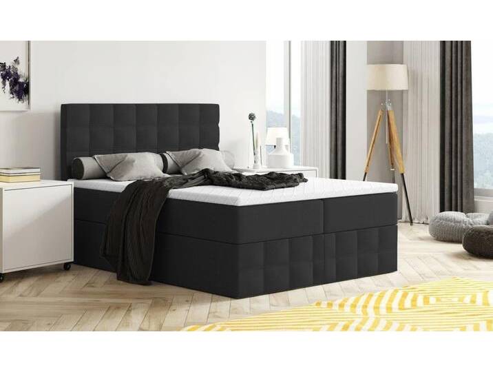 Boxspringbett MERA Premium, 2 Bettkästen, 140/160/180 x 200 cm + Topper T25, H3 von hood.de