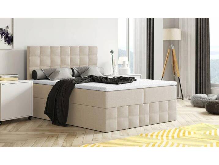 Boxspringbett MERA Premium, 2 Bettkästen, 140/160/180 x 200 cm + Topper T25, H3 von hood.de