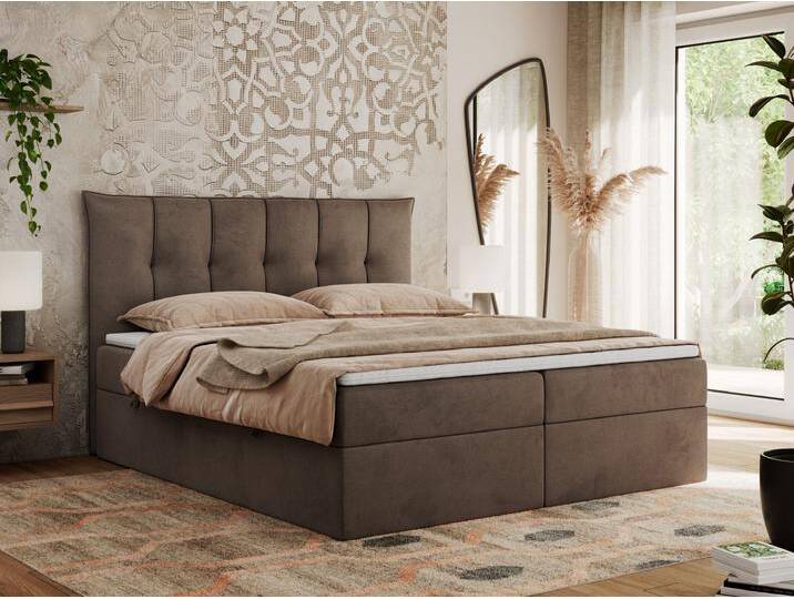 Boxspringbett Premium 10 mit gestepptem Kopfteil Multipocket-Matratze und Topper Boxspringbett Premium 10 mit gestepptem Kopfteil Multipocket-Matratze und Topper von hood.de