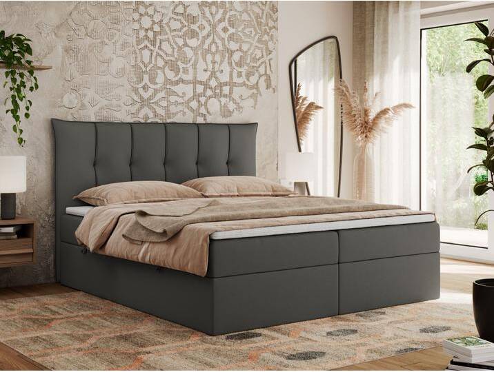 Boxspringbett Premium 10 mit gestepptem Kopfteil Multipocket-Matratze und Topper Boxspringbett Premium 10 mit gestepptem Kopfteil Multipocket-Matratze und Topper von hood.de