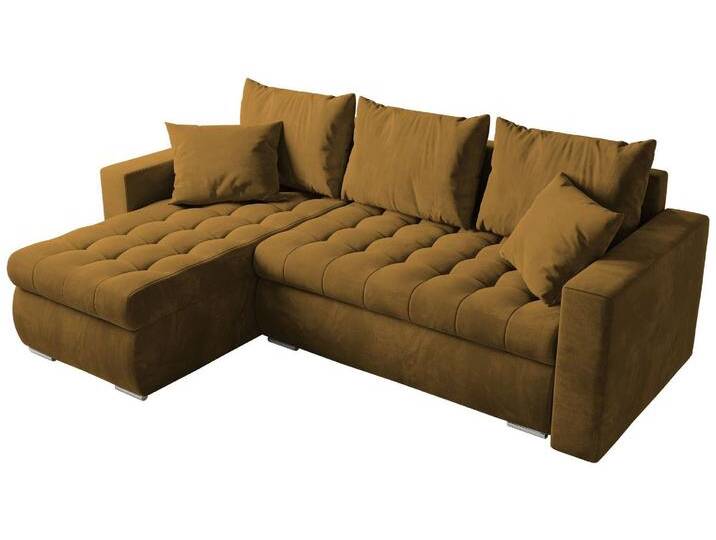 Ecksofa LUIS L-Form mit Schlaffunktion moderne Schlafcouch mit Bettkasten Eckcouch von hood.de