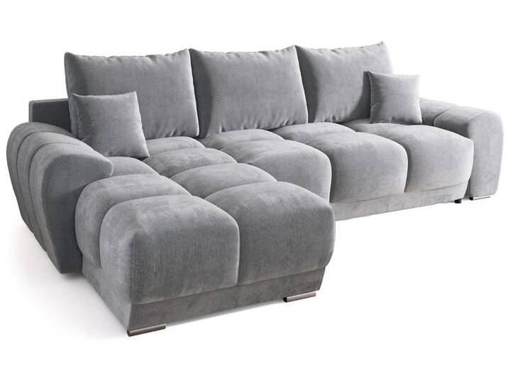 Ecksofa NUBES L-Form mit Schlaffunktion, Eckcouch mit Bettkasten Samtstoff von hood.de
