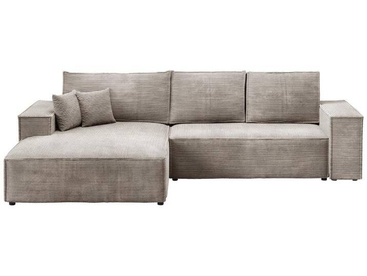 Ecksofa PABLO L-Form mit Schlaffunktion, Sofa Cord Schlafcouch mit Bettkasten Couch von hood.de