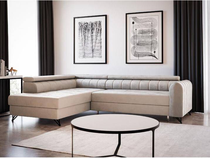Ecksofa mit schlaffunktion und bettkasten ALICE bettfunktion Moderne Wohnlandschaft von hood.de