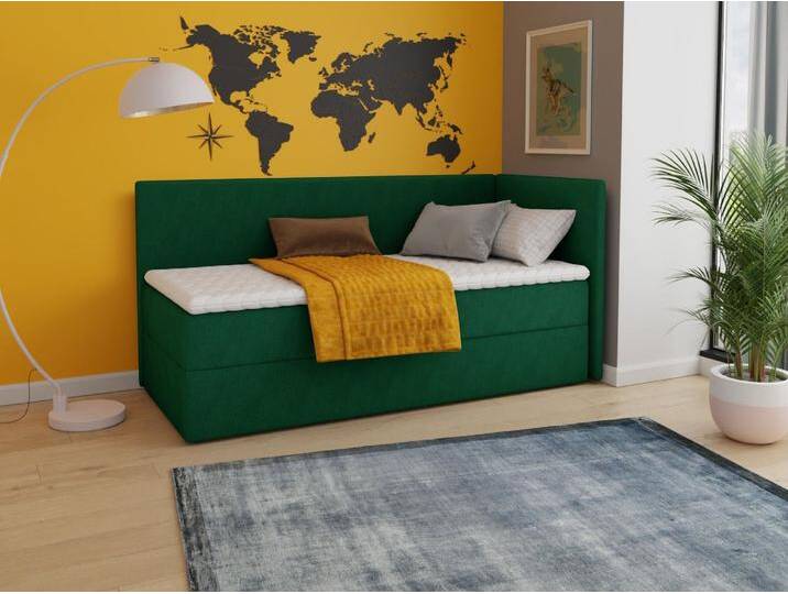 Einzelbett Boxspringbett FLAME Jugendbett Bettkasten Topper Matratze Schlafzimmerbett von hood.de