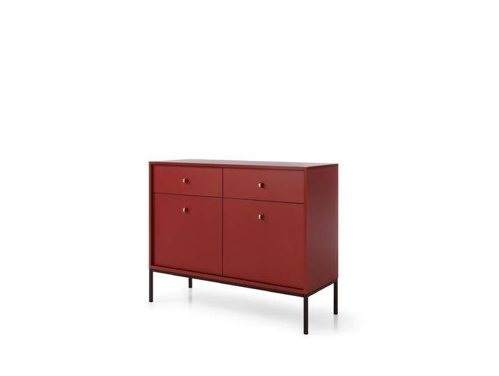Furnlux Kommode MONO - Rot - 103 x 39 x 83 cm - Stil: Modern von hood.de