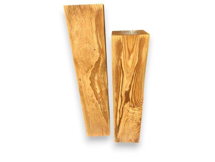 Holzblock Eiche 25x25x.. cm, geölter Massiver Eichenblock, Holzklotz, Holzsäule von hood.de