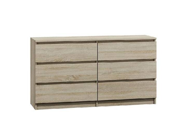 Kommode mit 6 Schubladen 140cm Sideboard Anrichte holz weiß von hood.de