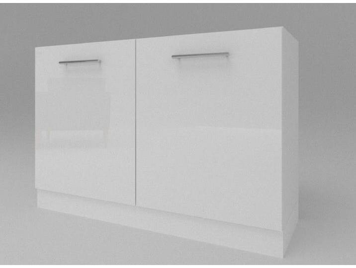 Küchen Unterschrank 2 Türig Weiß Hochglanz 60-120 cm Tiefe 55cm Möbelsockel von hood.de