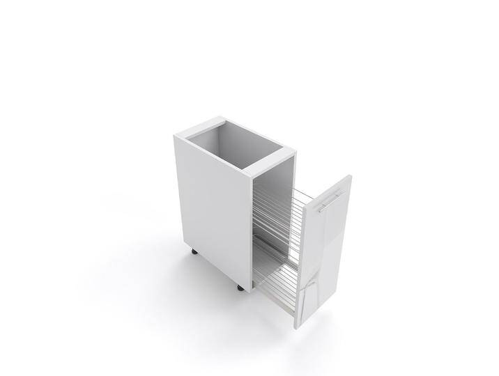 Küchen Unterschrank mit Cargo Korb Hochglanz Matt 15 - 60 cm soft close von hood.de
