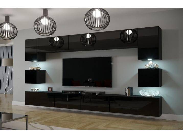 Nowara NX 1 C Möbel für Wohnzimmer Wohnwand Mediawand Schrankwand Wohnschrank von hood.de