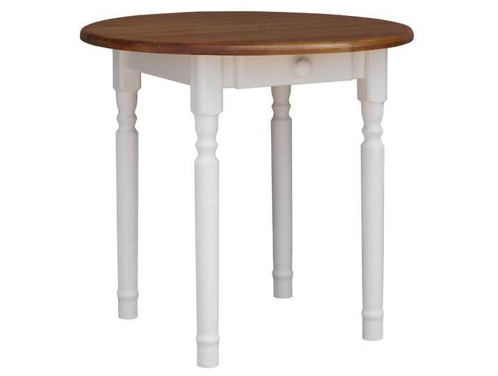 Runder Kiefer Tisch Esstisch Holz Küchentisch weiß honig Landhausstil mit Schublade Runder Kiefer Tisch Esstisch Holz Küchentisch weiß honig Landhausstil mit Schublade von hood.de