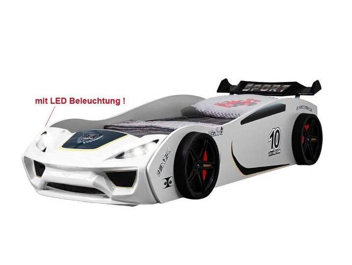 Turbo V2 Drift Autobett 90x200cm mit LED Beleuchtung weiß von hood.de