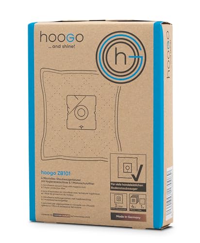 hoogo B3+ Bodenstaubsauger Staubbeutel-Set - Zubehör und Ersatzteile - Filter-Set - Staubbeutel - Turbobürste von hoogo