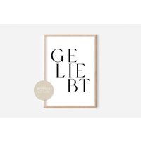 Affirmations Poster Geliebt 1 A4 & A3 Liebe Freundschaft Familien Print Wohnzimmer Modern Christliches von hopebloomshineposter