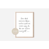 Christliches Poster Freue Dich Über Den Herrn Glaube Bibelvers A4 A3 Print Geschenk Bibel Plakat Bild von hopebloomshineposter