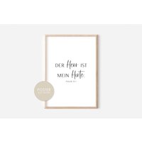 Christliches Poster Psalm 23 Der Herr Ist Mein Hirte Bibelvers A4 A3 Geschenk Freundin von hopebloomshineposter