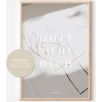 Poster Gott Sieht Dich Jahreslosung 2023 Christliches A4 A3 Bibelvers Print Hopebloomshine Wandbild von hopebloomshineposter