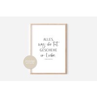Poster Jahreslosung 2024 Alles Was Ihr Tut Geschehe in Liebe Christliches Bibelvers A6, A5, A4, A3, A2, A1 Print Christlich Geschenk von hopebloomshineposter