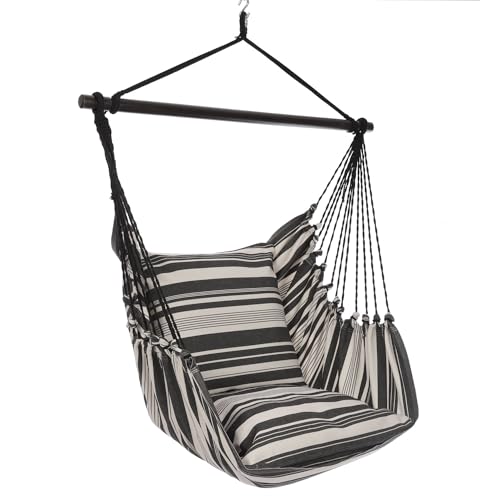 hoplo holzenplotz Hängesessel B&W 360 XXL mit 2 Kissen 100% Baumwolle von hoplo holzenplotz