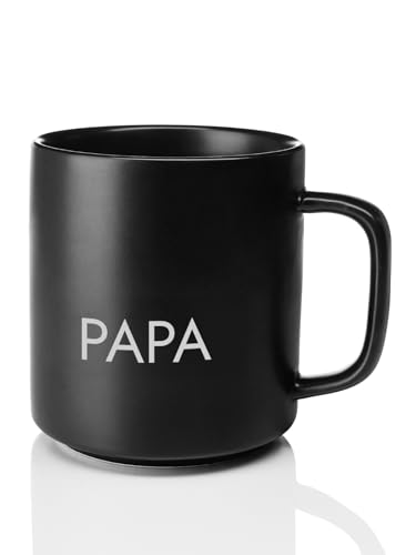 Giftandprint Tasse Schwarz – Geschenk für Papa, werdender Vater, Vatertag – Keramik Kaffeebecher 250 ml mit Henkel Giftandprint Tasse Schwarz – Geschenk für Papa, werdender Vater, Vatertag – Keramik Kaffeebecher 250 ml mit Henkel von hoppala