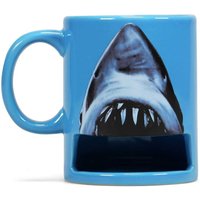 Jaws - Der Weiße Hai Tasse Aus Keramik "Cookie Holder Mug" Kaffeetasse Mit Keksfach von hopplastuff