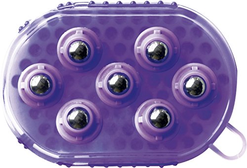 2 in 1 Putzhandschuh mit Striegel, violett, PVC von horizont