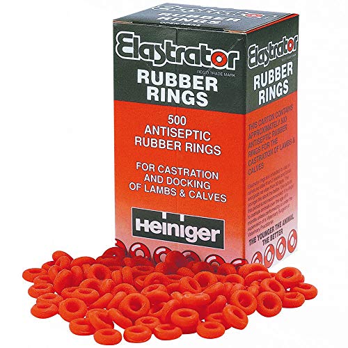 Horizont 38102150500 Elastrator Gummiringe, Orange, 500 Stück von horizont