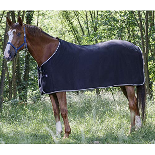 Horizont 38400636269 Riding World Polar Fleecedecke, Schwarz/Grau, 206cm von horizont