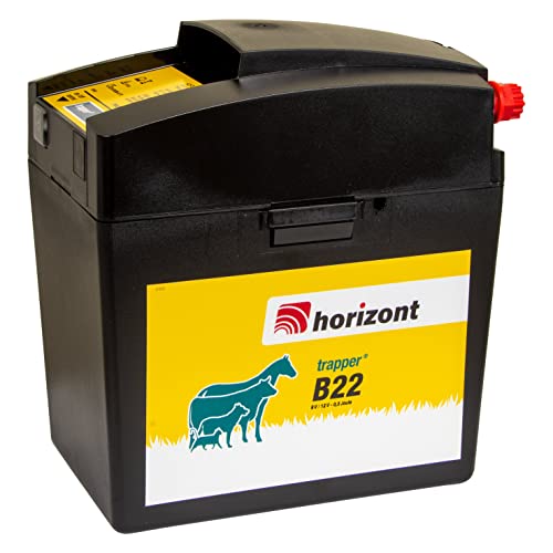 horizont Weidezaungerät 9V / 12V - trapper B22 - für Einsteiger & Hobby Tierhalter, Elektro Weidezaun, Weidezaun elektrisch, Elektrozaungerät, für kleine Zaunanlagen von horizont