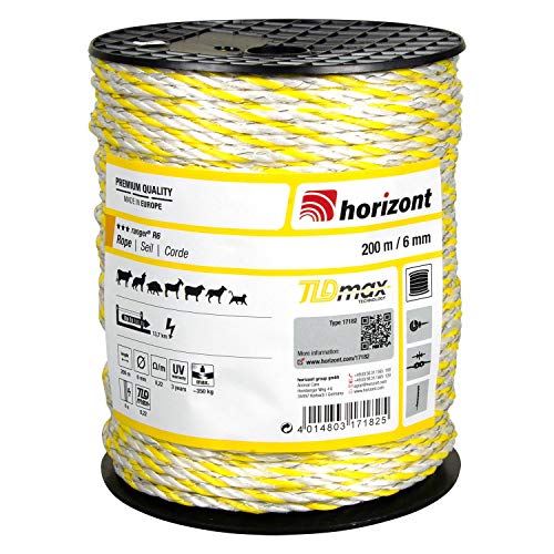 horizont Weidezaunseil ranger R6, 200 m lang, 6 mm breit, 250 kg Bruchlast, für kurze bis mittlere Zäune, Weidezaunseil für Pferde Litze, Elektrozaun für Pferde, Farming Weidezaun horizont Weidezaunseil ranger R6, 200 m lang, 6 mm breit, 250 kg Bruchlast, für kurze bis mittlere Zäune, Weidezaunseil für Pferde Litze, Elektrozaun für Pferde, Farming Weidezaun von horizont