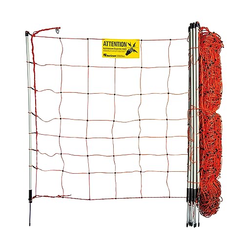 horizont strongLine Hundezaun 50m lang, 90 cm hoch - 14 Fiberglaspfähle mit Einzelspitze - elektrifizierbar, Elektrozaun für Hunde, Welpen, Haustiere, Camping von horizont