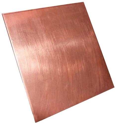 1 Stück 99,9% reines Kupferblech Kupfer Metall Kupferblech (100 x 100 mm, T = 5 mm). von horlirty