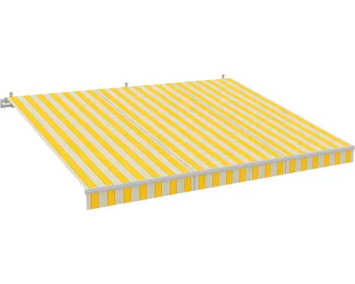 B-Ware Hornbach Markise Gelenkarmmarkise Sonnenschutz 3x25m Lotus Gelb Grau von hornbach