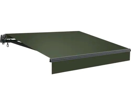 B-Ware Hornbach Markise Gelenkarmmarkise Sonnenschutz 3x25m Lotus Olive Anthrazit von hornbach