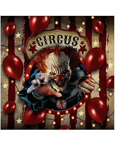 Horrorclown Circus Papier Servietten für Halloween 12 St. von horror-shop