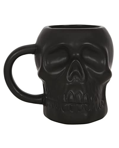 Schwarze matte Totenkopf Tasse als Lieblingstasse von horror-shop