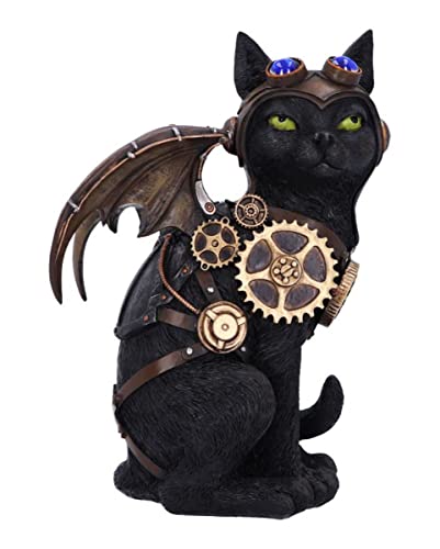 horror-shop Steampunk Katzen Figur Feline Flight 22,7 cm als Geschenkidee von horror-shop