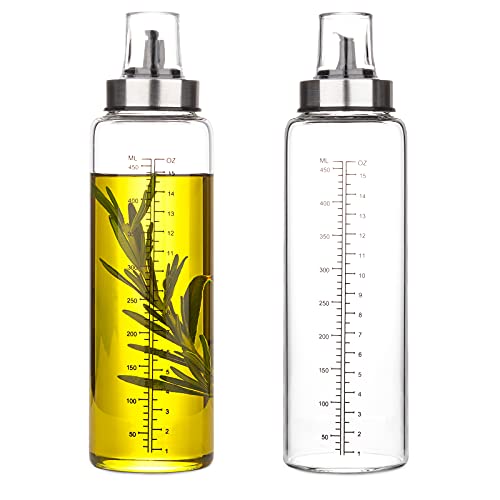 hotder Öl Flaschen Essig Flasche 500ml 2er Pack, Olivenöl Ölspender aus Glas, Behälter mit klarer Skala, Dispenser Essigspender für Öl, BBQ, kochen hotder Öl Flaschen Essig Flasche 500ml 2er Pack, Olivenöl Ölspender aus Glas, Behälter mit klarer Skala, Dispenser Essigspender für Öl, BBQ, kochen von hotder