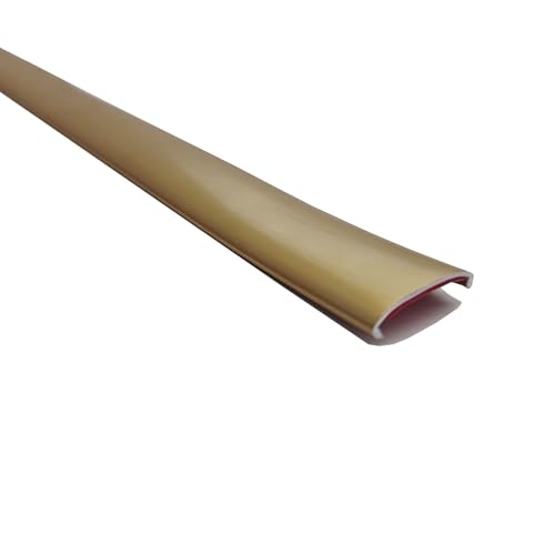 5 M Kantenumleimer Selbstklebend Kantenschutz Umleimer Furnierklebeband Kein Aufbügeln, U-Form TPE Möbelkantenband, selbstsichernde Furnier-Randschiene(Matte gold,12mm) von hothuimin