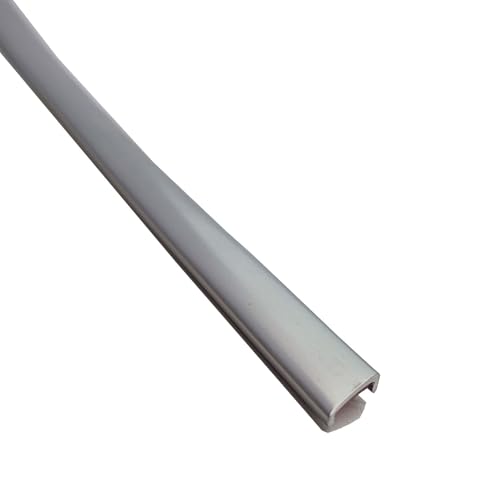5 M Kantenumleimer Selbstklebend Kantenschutz Umleimer Furnierklebeband Kein Aufbügeln, U-Form TPE Möbelkantenband, selbstsichernde Furnier-Randschiene(Matte silver,8mm) von hothuimin