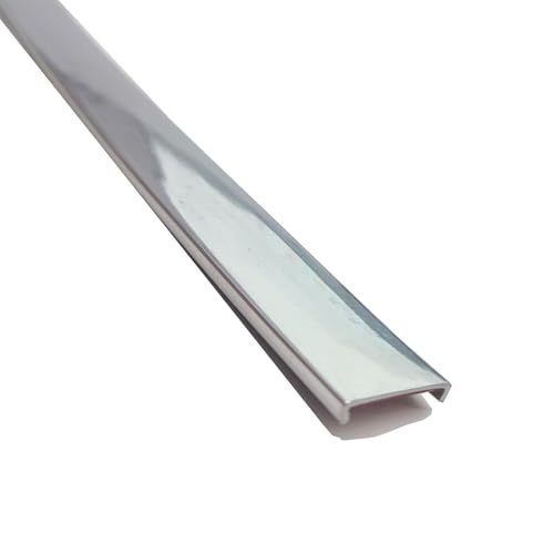 5m Kantenumleimer Selbstklebend Kantenschutz Umleimer Furnierklebeband Kein Aufbügeln, U-Form TPE Möbelkantenband, selbstsichernde Furnier-Randschiene(Bright silver,18mm) von hothuimin