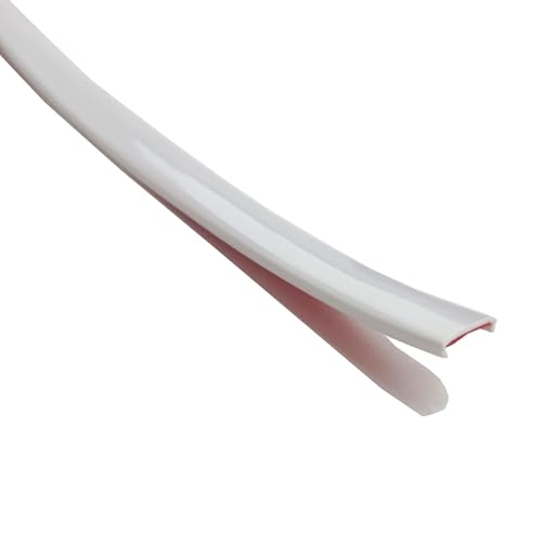 5m Kantenumleimer Selbstklebend Kantenschutz Umleimer Furnierklebeband Kein Aufbügeln, U-Form TPE Möbelkantenband, selbstsichernde Furnier-Randschiene(Bright white,9.5mm) von hothuimin