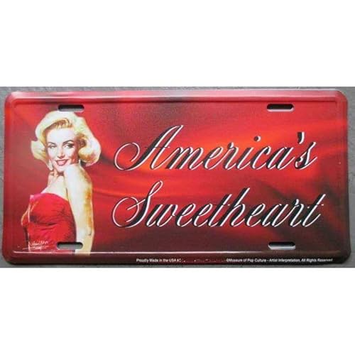 Hotrodspirit – Nummernschild Marilyn Monroe America's pin up tole Deco Maison Fan von hotrodspirit