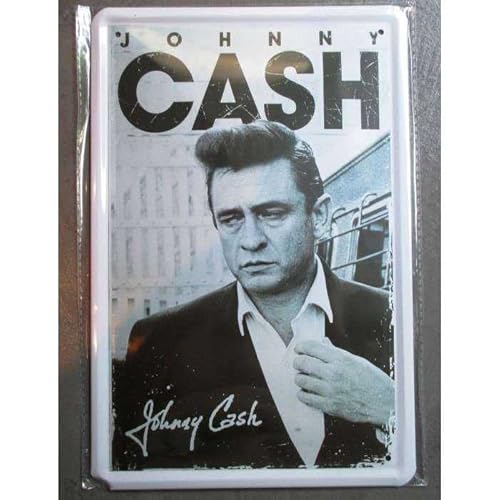 Hotrodspirit – Platte Johnny Cash weißer Hintergrund Rock Roll Star Country Tole Hotrodspirit – Platte Johnny Cash weißer Hintergrund Rock Roll Star Country Tole von hotrodspirit