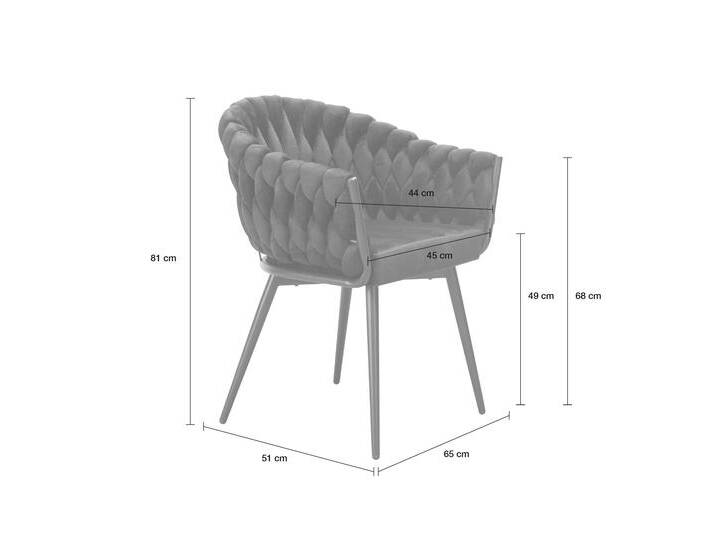 LC Home 2er Set Esszimmerstuhl »Remy« Flechtoptik Samt hellgrau / LC Home 2er Set Esszimmerstuhl »Remy« Flechtoptik Samt hellgrau / von house-attack