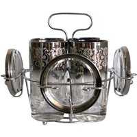 Vintage Silber Gläser Mit Untersetzer Und - Set Von Vier Ombre Bechern Einem Strukturierten Scroll-Design von houseofheirlooms