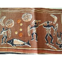 Jahrgang Australian Aboriginal Rinde Gemälde Leinen Handtuch Entworfen Von Neil von houseofpatterns