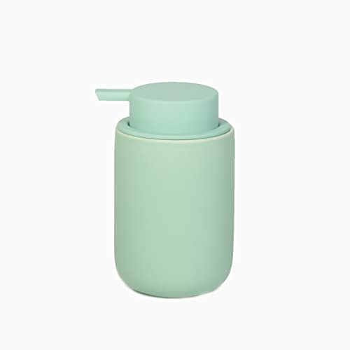 houseproud Ceramic Silk Seifenspender aus Keramik mit RubberCoating (Aqua) von houseproud